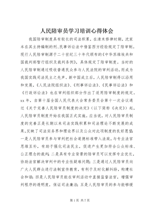 人民陪审员学习培训心得体会.docx