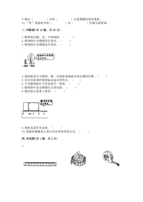 教科版一年级上册科学期末测试卷及答案（全优）.docx