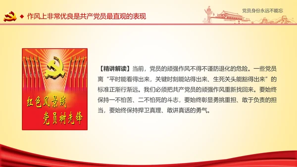 党员身份永远不能忘做合格党员学习教育PPT