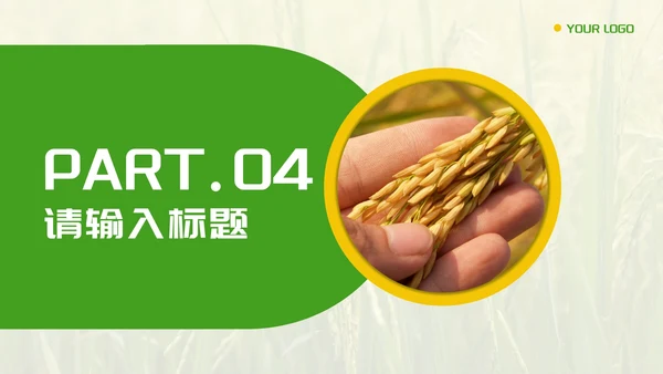 黄绿色几何实景乡村振兴新篇章PPT模板
