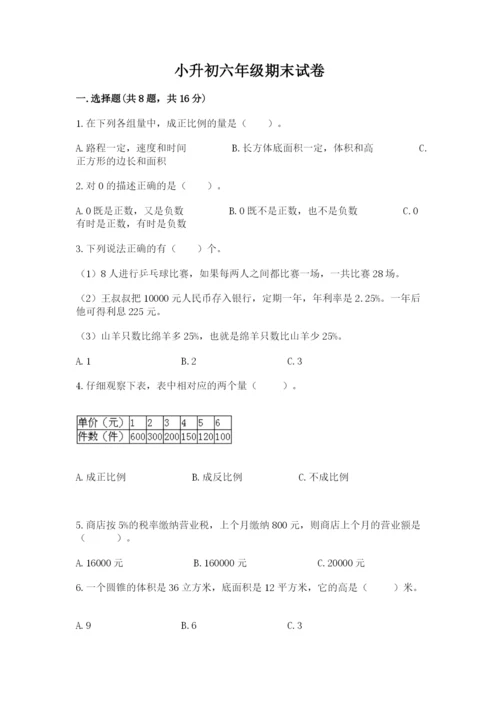 小升初六年级期末试卷精品（综合题）.docx