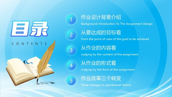 蓝色科技流体线条教师作业设计培训PPT教师培训