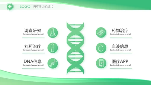 绿色大气医疗公司宣传工作总结汇报动态PPT