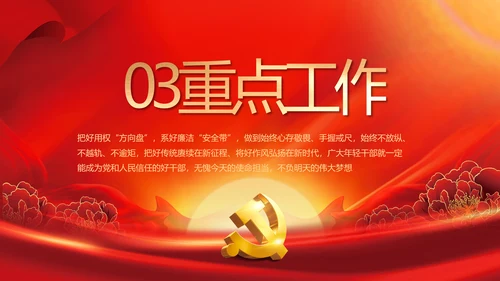 党政党支部年终工作总结汇报PPT党课