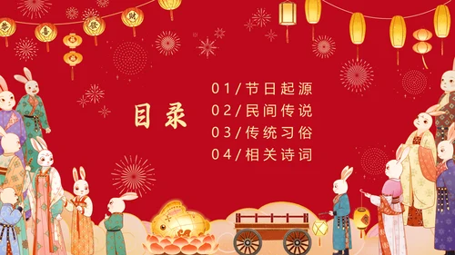 元宵节习俗科普元宵节文化宣传通用PPT模板