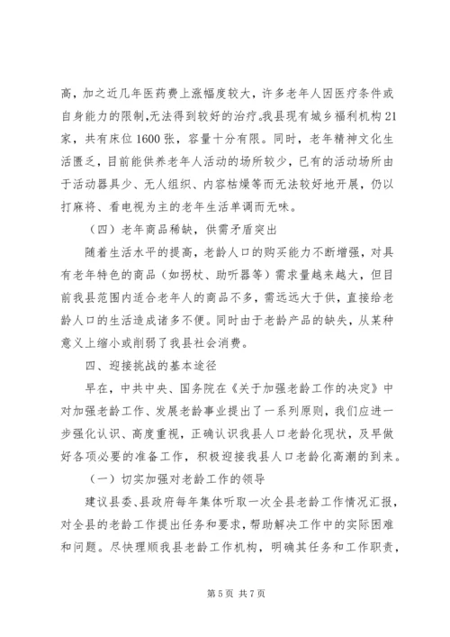 县政府人口老龄化发展情况调研报告 (2).docx