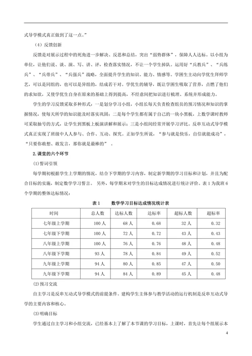 反串互动式导学模式在数学教学中的实践研究
