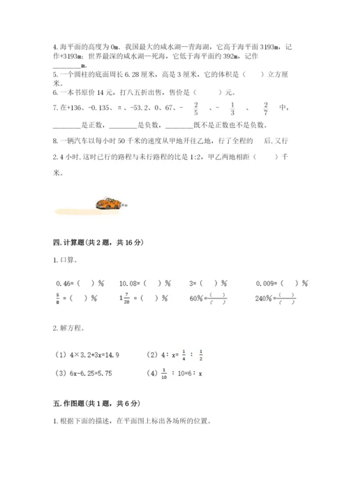 沪教版小学六年级下册数学期末综合素养测试卷附答案【精练】.docx