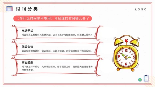 粉黄插画把时间管理变成一种习惯PPT模板宣传PPT动态PP自我管理