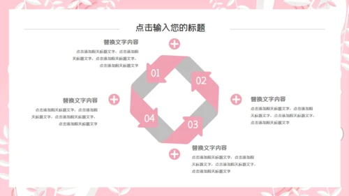 韩范粉色文艺工作汇报通用PPT模板