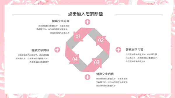 韩范粉色文艺工作汇报通用PPT模板