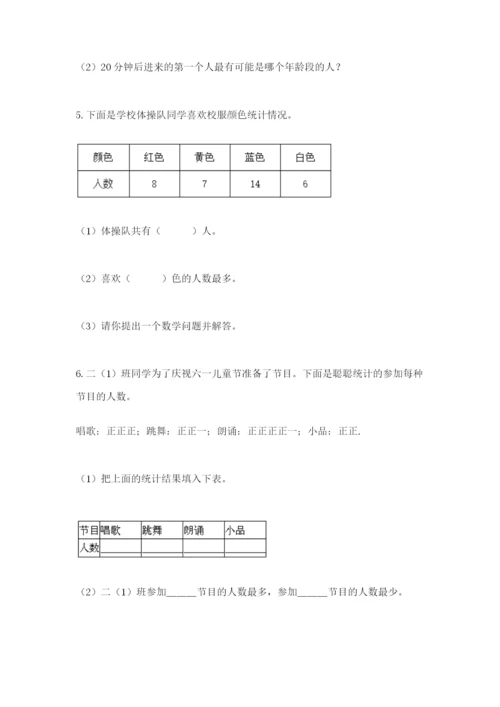 苏教版二年级下册数学第八单元 数据的收集和整理（一） 测试卷必考题.docx