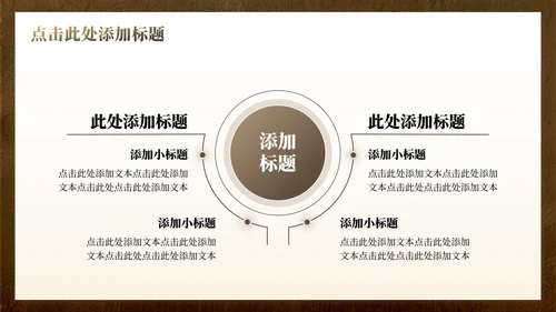 棕色鎏金中国风大学生开学自我介绍PPT模板