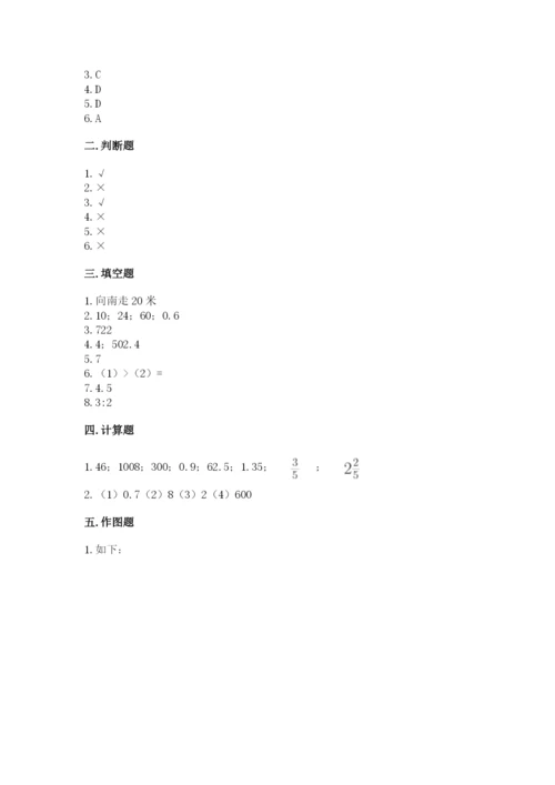 嫩江县六年级下册数学期末测试卷（夺冠）.docx