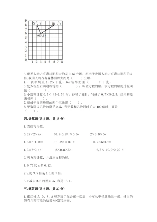 小学五年级上册数学期末考试试卷附参考答案【黄金题型】.docx