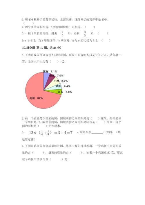 人教版六年级上册数学期末测试卷附参考答案（精练）.docx