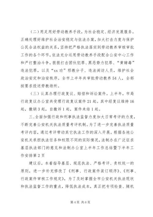 法制办公室上半年工作总结暨下半年工作安排.docx