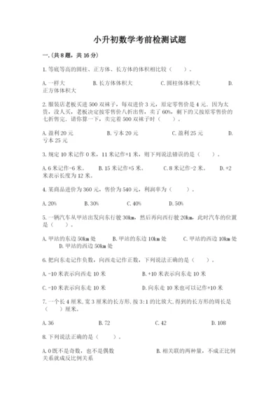 小升初数学考前检测试题（考试直接用）.docx
