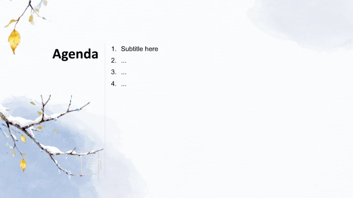 二十四节气立冬PPT主题