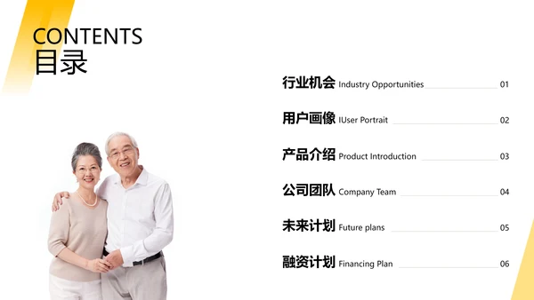 黄色简约风商业计划书PPT套装