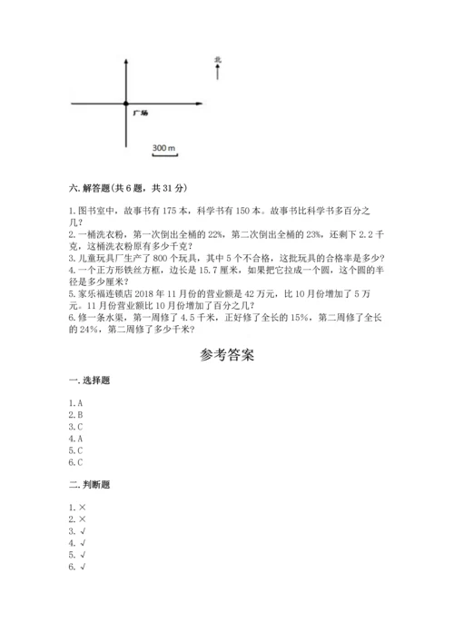 2022六年级上册数学《期末测试卷》精品【易错题】.docx
