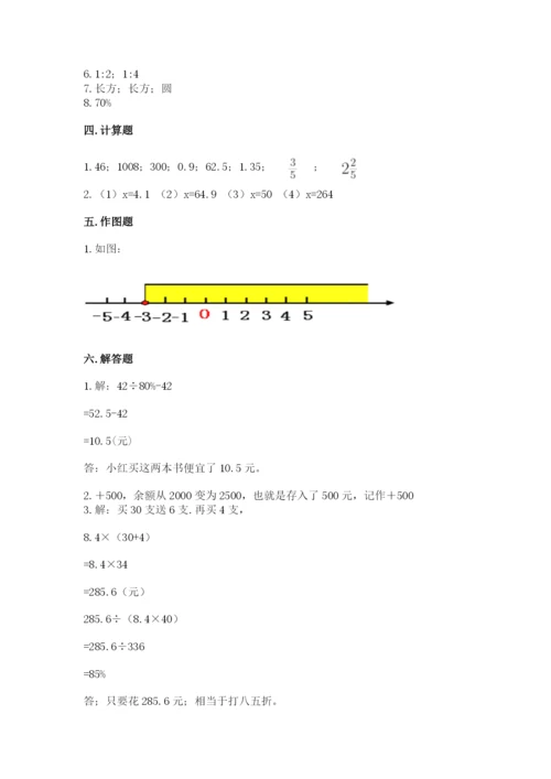人教版六年级下册数学期末测试卷含答案（最新）.docx