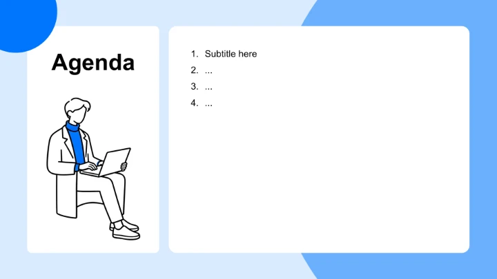 蓝色插画风职业规划书PPT主题