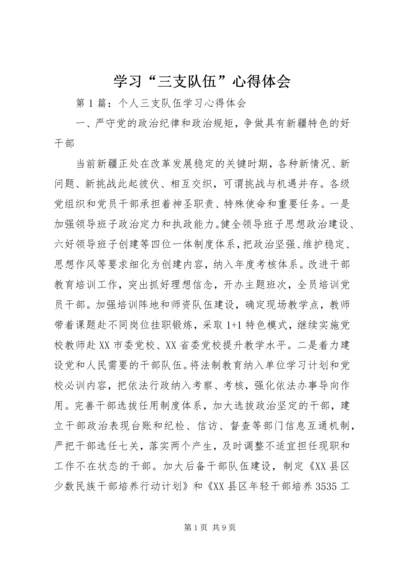 学习“三支队伍”心得体会 (2).docx