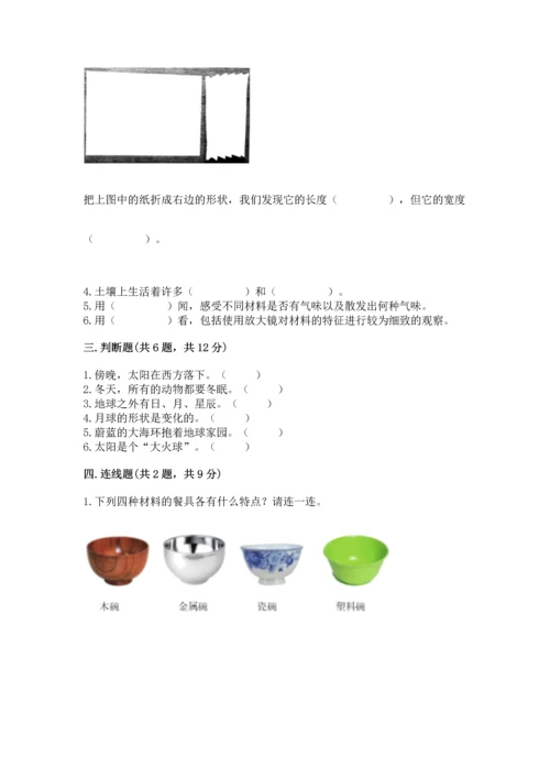 教科版科学二年级上册《期末测试卷》（重点班）.docx