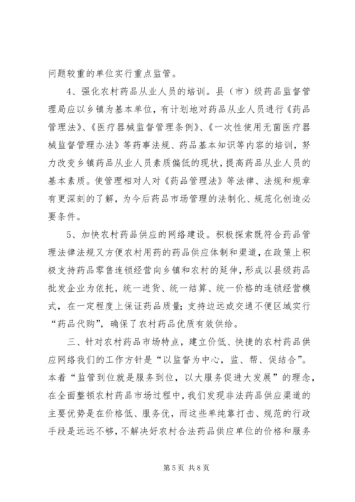 关于加强农村药品管理的思考及建议 (6).docx