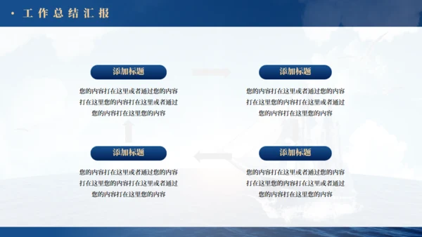 乘风破浪航海工作总结报告通用PPT蓝色模板