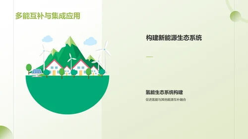 绿色插画风新能源知识科普PPT模板