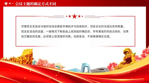 党建党员干部党课小课堂分享民主生活会和组织生活会区别PPT