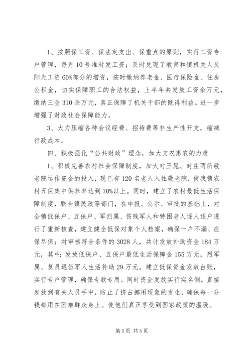 乡镇财政所上半年工作总结总结.docx