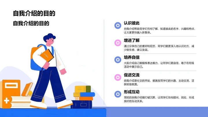 小学生自我介绍通用PPT模板