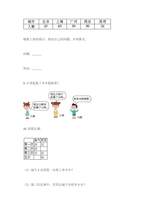 小学二年级数学应用题大全及参考答案（黄金题型）.docx