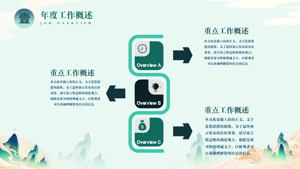 中国风年终总结通用PPT模板