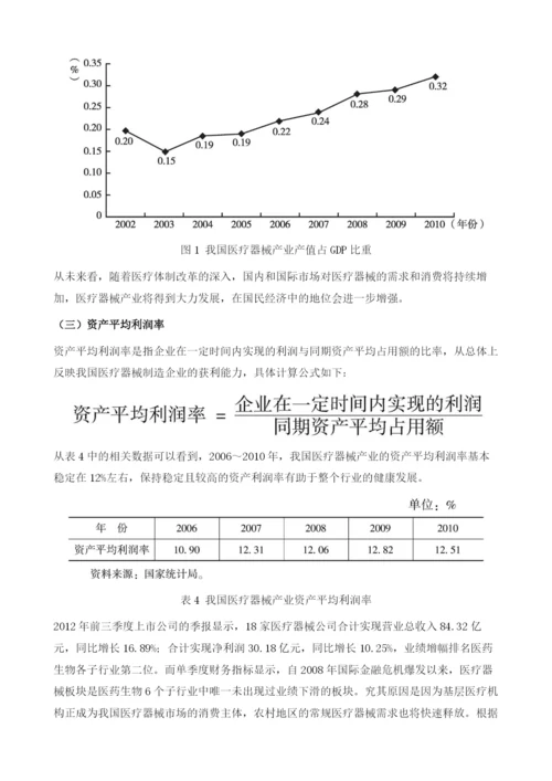 我国医疗器械产业安全状况评估.docx