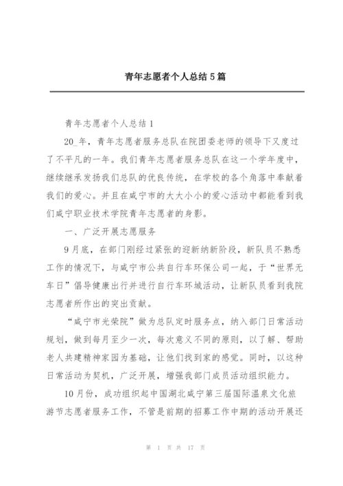 青年志愿者个人总结5篇.docx