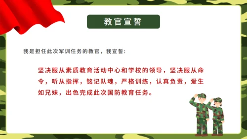 迷彩风军训动员大会通用PPT模板