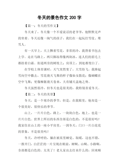 冬天的景色作文200字.docx