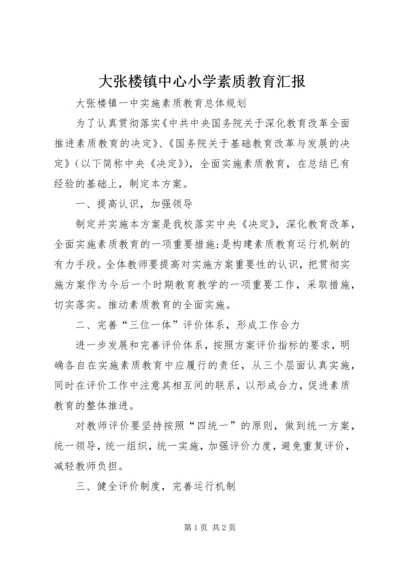 大张楼镇中心小学素质教育汇报.docx