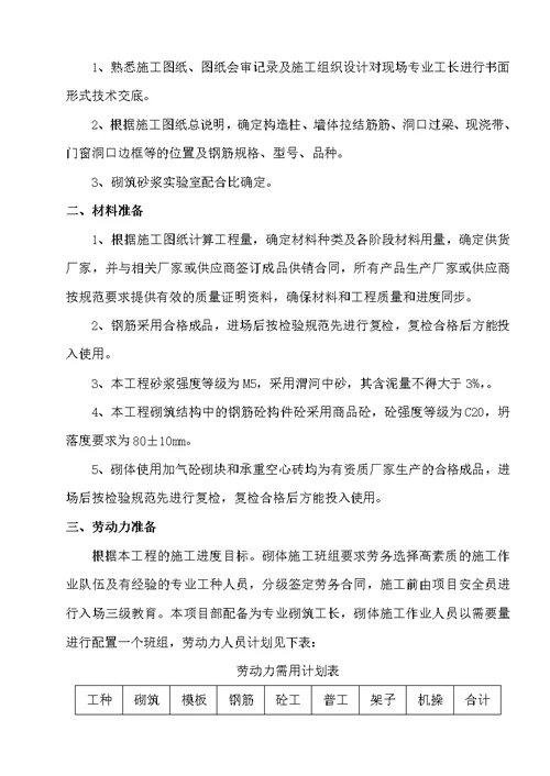 办公楼二次结构施工方案