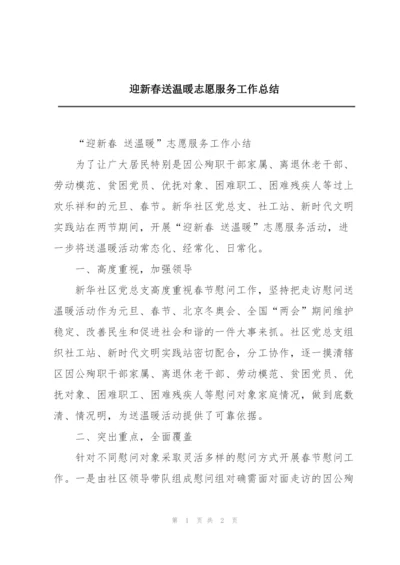 迎新春送温暖志愿服务工作总结.docx