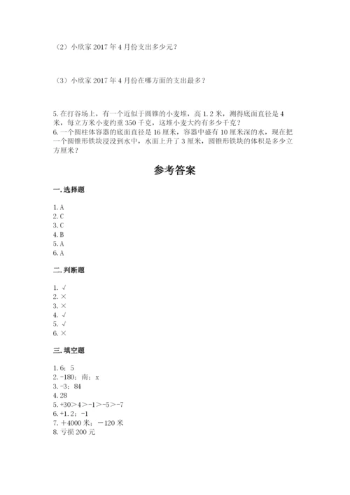 人教版六年级下册数学期末测试卷（培优a卷）.docx