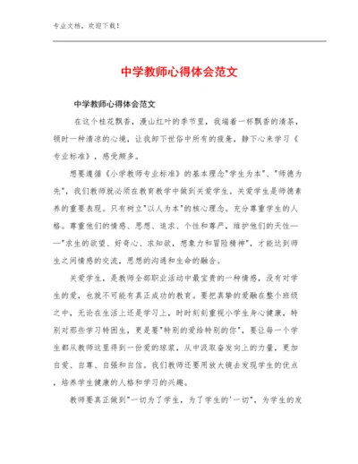 中学教师心得体会范文范文17篇合辑.docx