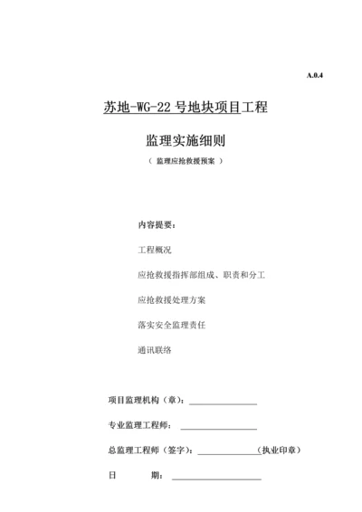 监理应急专题预案新版细则.docx