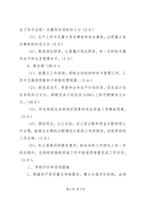 采矿场开展以争做“四高”党员为主要内容的创先争优活动实施方案.docx