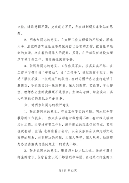 民主生活会组织生活会党员互相批评清单 (3).docx