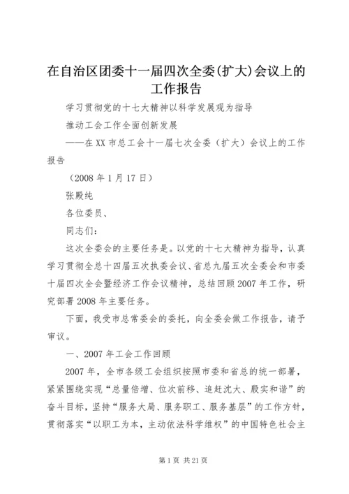 在自治区团委十一届四次全委(扩大)会议上的工作报告 (4).docx